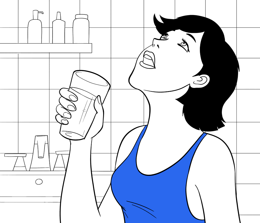 Femme bain de bouche Oravix