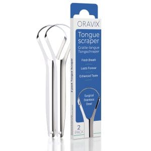 Oravix Tongue Scraper Stainless Steel 2 Pack