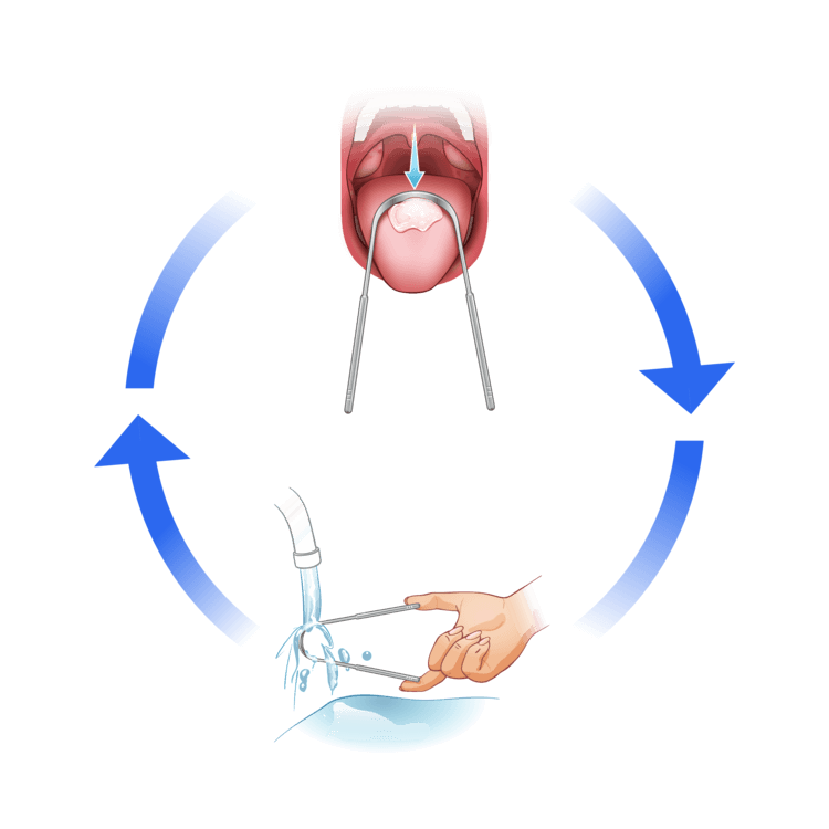Metal Tongue Scraper ORAVIX